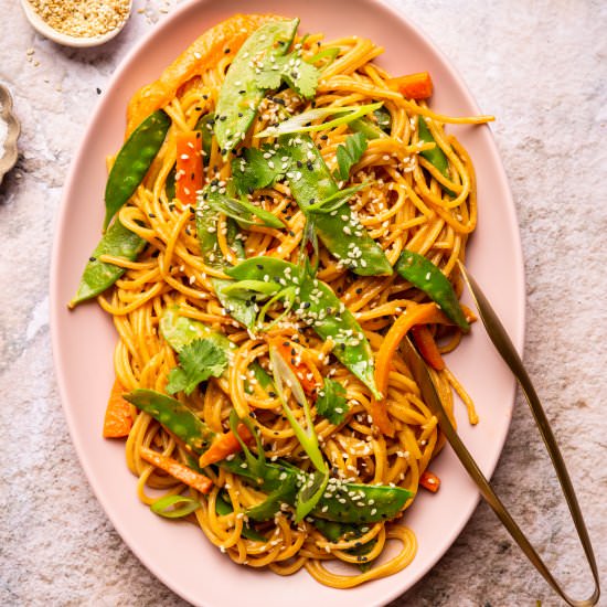 Sesame Peanut Ginger Noodles