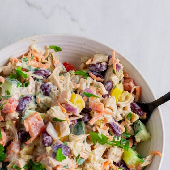 Vegan Chicken Cucumber Salad