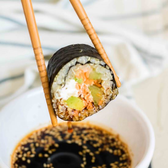 Veggie quinoa sushi | how to