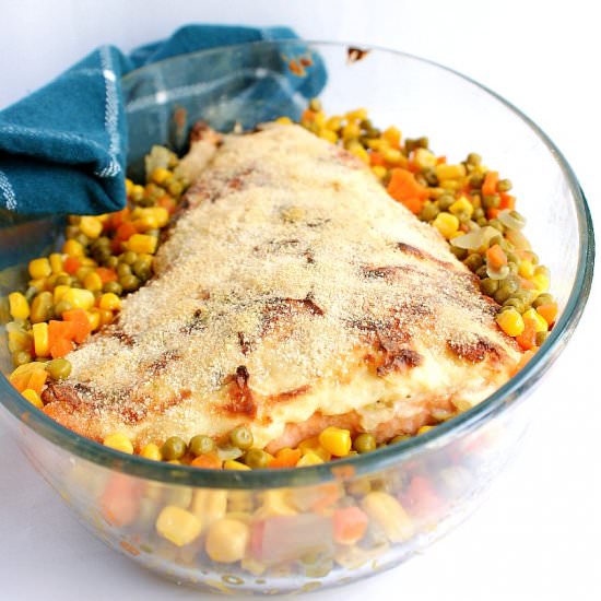 Baked Salmon with Cream cheese
