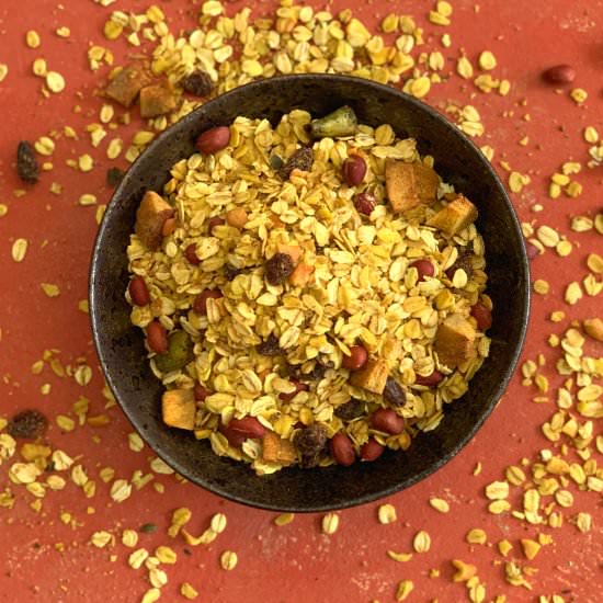 Oats Chivda | Spicy Oats Trail Mix