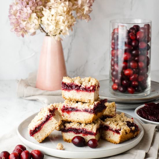 Cranberry Crumble Bars