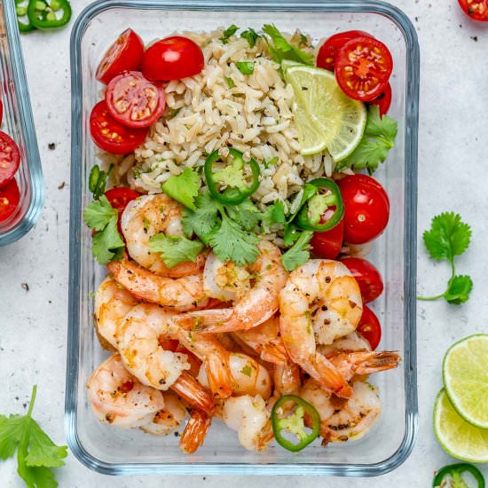 GARLIC LIME SHRIMP MEAL PREP