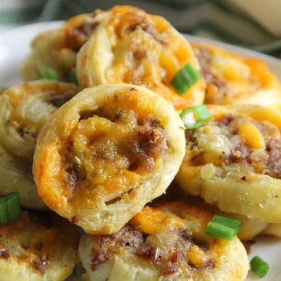 Puff Pastry Sausage Pinwheels