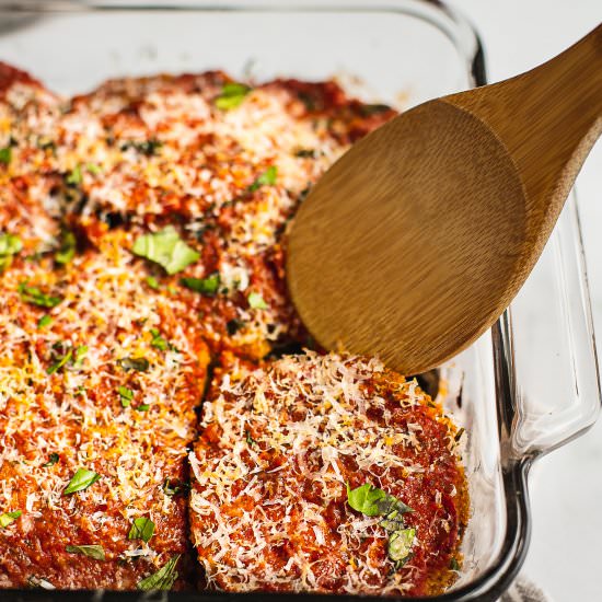 Healthy Baked Eggplant Parmesan