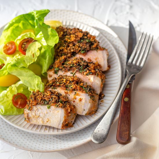 Italian Herb Crusted Pork Chops