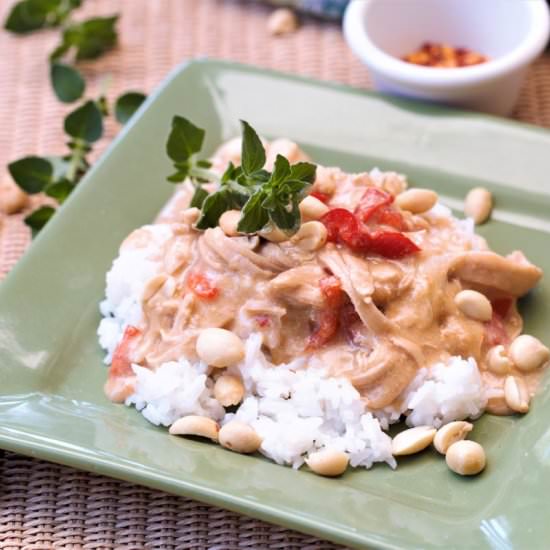 Instant Pot Spicy Peanut Chicken