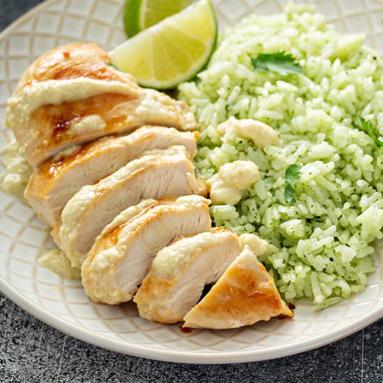 Chicken with Chile Cream Sauce