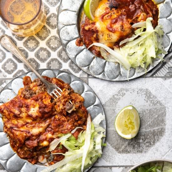 1-POT CHEESY GROUND BEEF ENCHILADAS