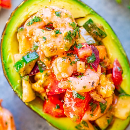 Shrimp Stuffed Avocados