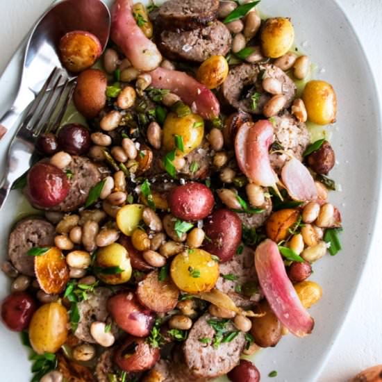 Garlicky Sausage & Beans