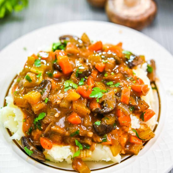 Mushroom Bourguignon