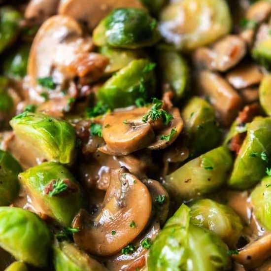 Brussels sprouts with bacon