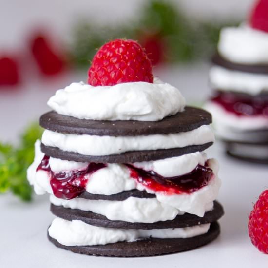 Chocolate Raspberry Icebox Cakes