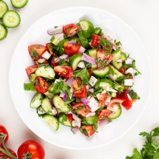 Healthy Cucumber Tomato Onion Salad
