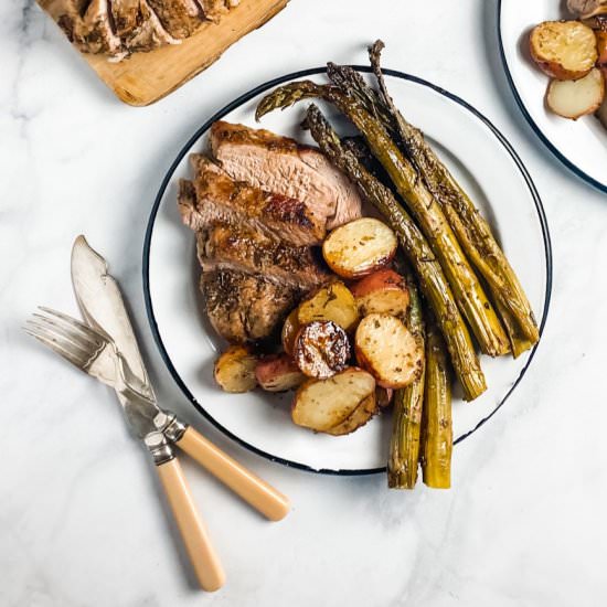 pork tenderloin with asparagus