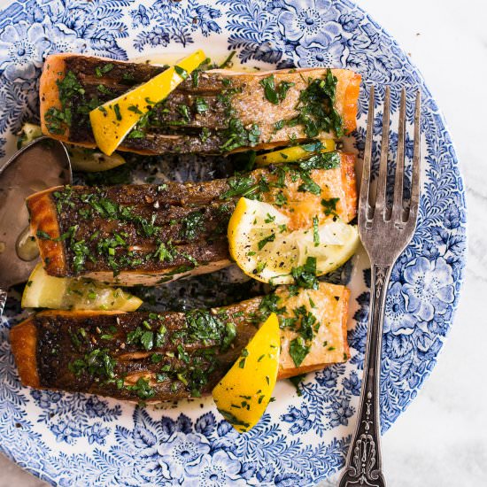 Perfect pan seared salmon