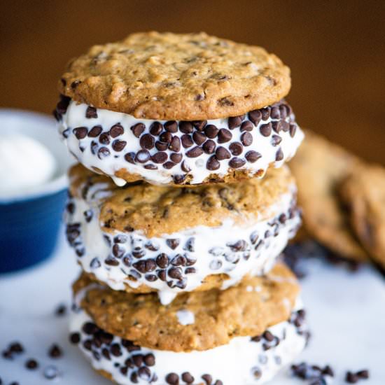 Chocolate Chip Ice Cream Sandwiches