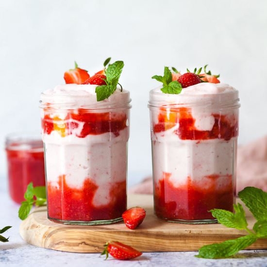 Vegan Strawberry Whipped Cream