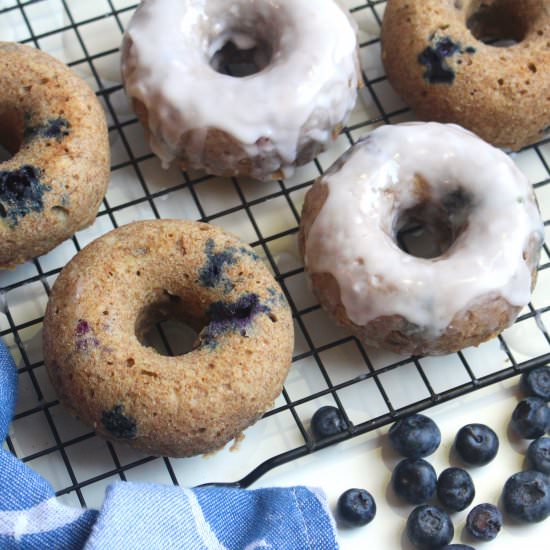 Baked Blueberry Banana Donuts