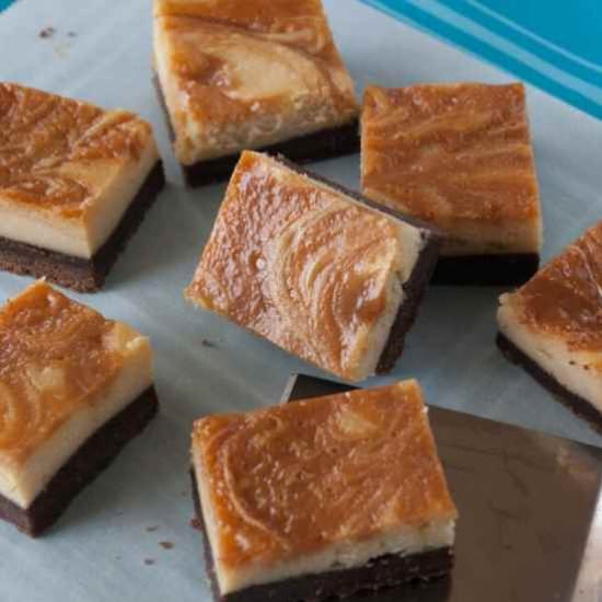 Caramel Swirl Cheesecake Brownies