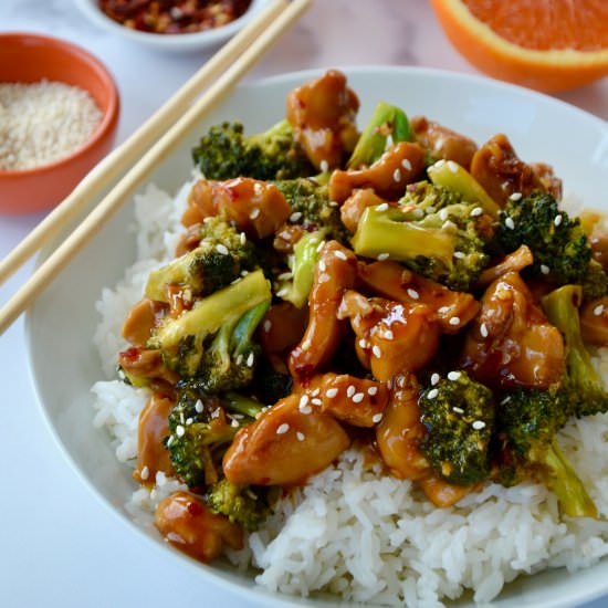 Orange Chicken and Broccoli