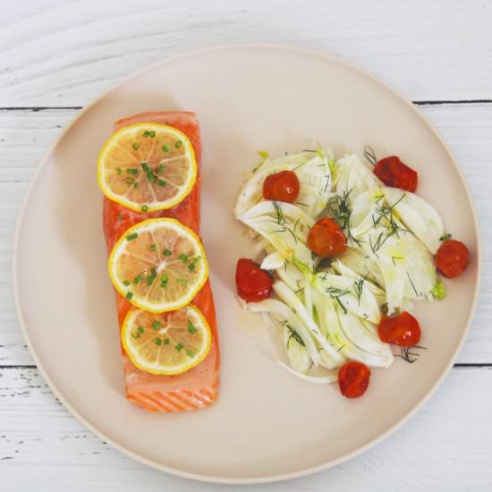 Sous Vide Salmon and Fennel Salad