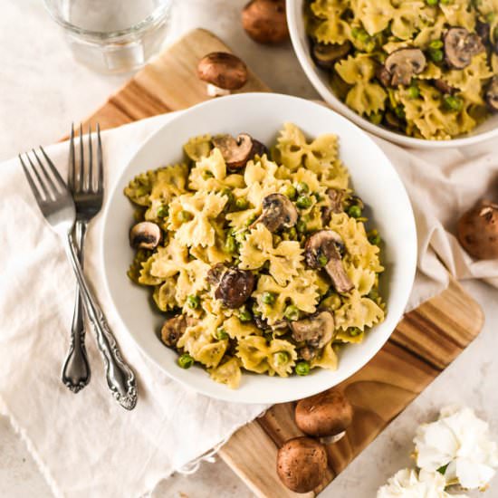 Roasted Garlic & Mushroom Farfalle