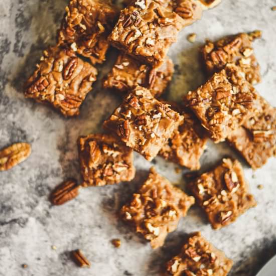 Frosted Maple Pecan Bars (Vegan+GF)