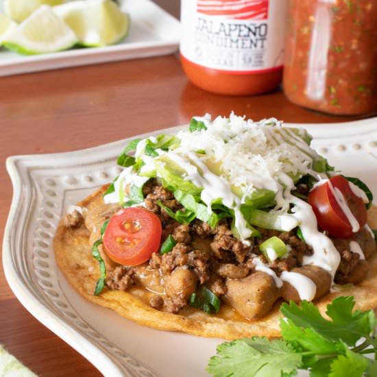 Loaded Beef Tostadas