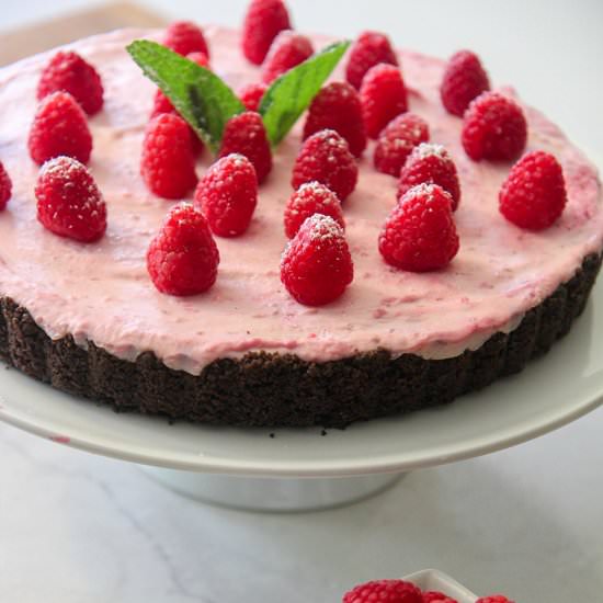No Bake Raspberry Tart