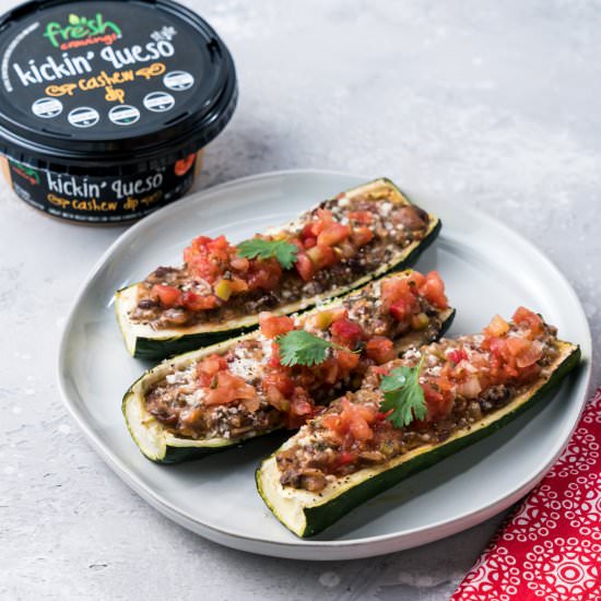 Black Bean Zucchini Taco Boats