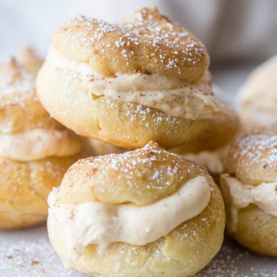 Pumpkin Spice Cream Puffs