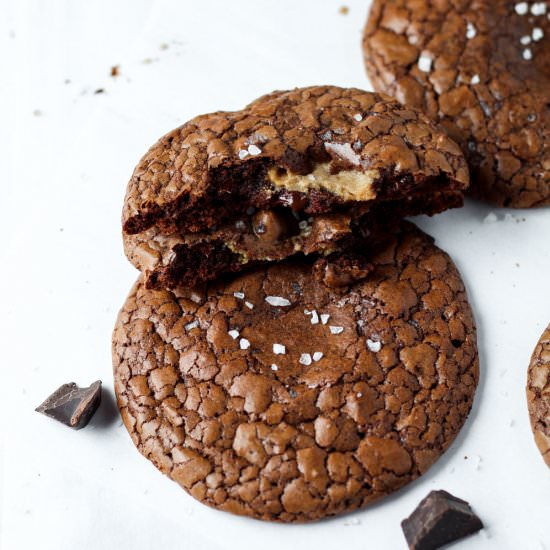 Peanut Butter Salted Brownie Cookie