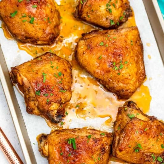 Crispy Baked Chicken Thighs