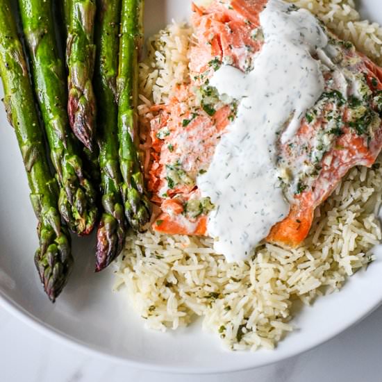 Garlic Herb Butter Salmon