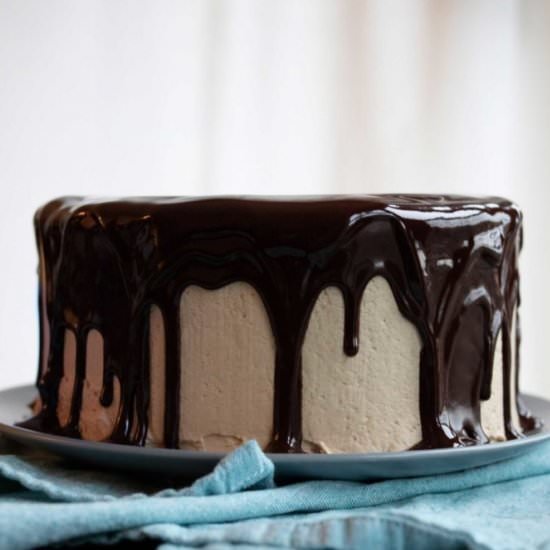 Chocolate Coffee Cake with Ganache