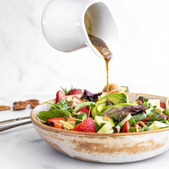 Strawberry microgreen salad