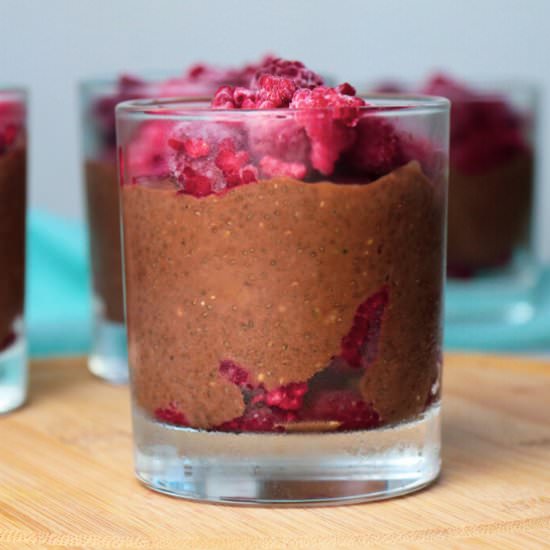 Raspberry Chocolate Chia Pudding