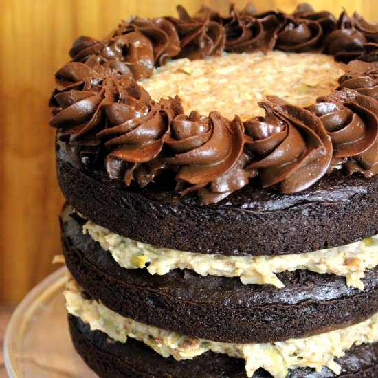 Vegan German Chocolate Cake