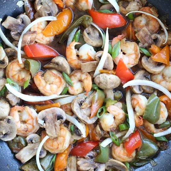 Shrimp and Mushroom Stir Fry