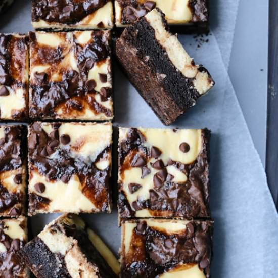 Irish Cream Cheesecake Brownies