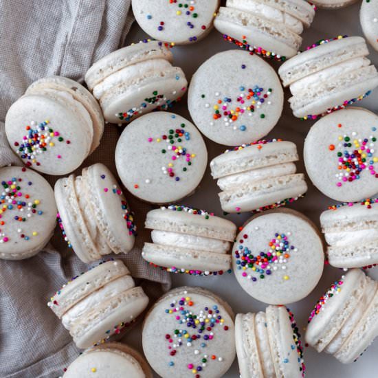 Birthday Cake French Macarons