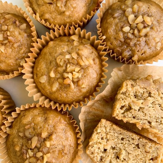 Whole Wheat Banana Nut Muffins