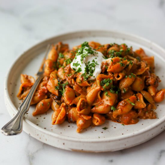 Cheesy Taco Pasta