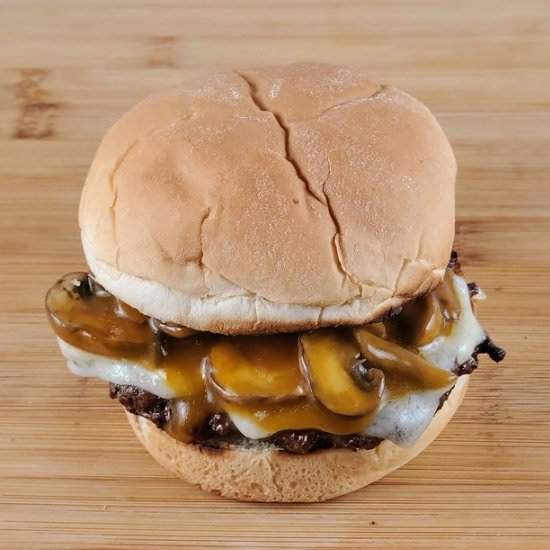 mushroom and swiss burger