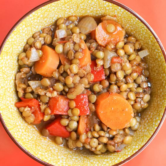 Vegetarian Moroccan Lentil Stew