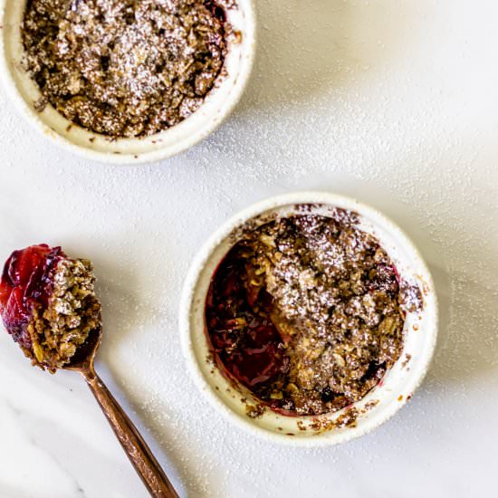 Buckwheat and Black Plum Crumble