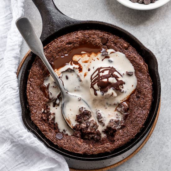Vegan GF Brownie Skillet