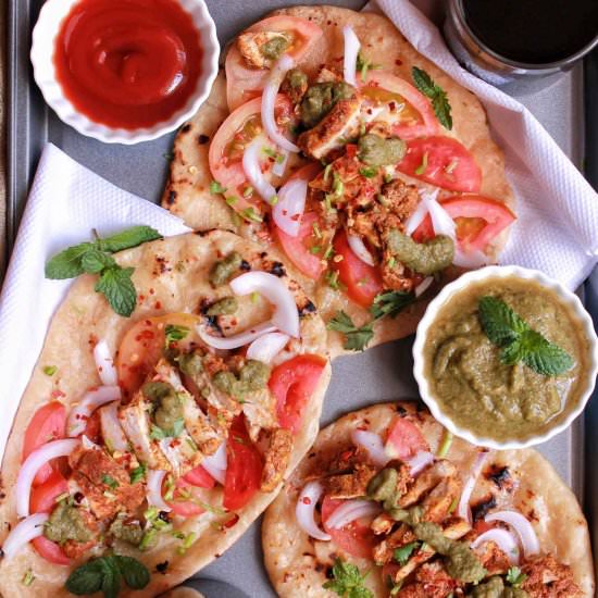 Chicken Tikka Naan Tacos